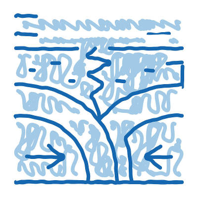 行动地震土壤图标矢量插图
