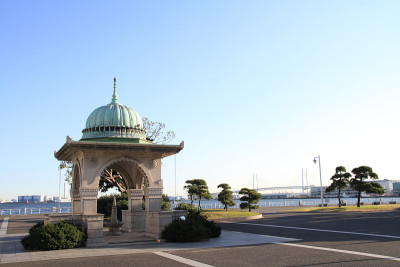 日本横滨山下公园的印度水塔