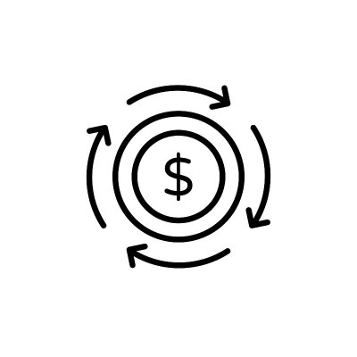 投资回报图标向量。标识