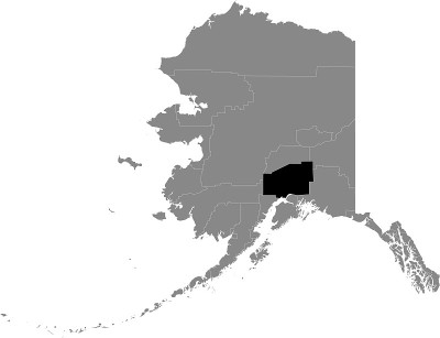 美国阿拉斯加州Matanuska-Susitna区位置图