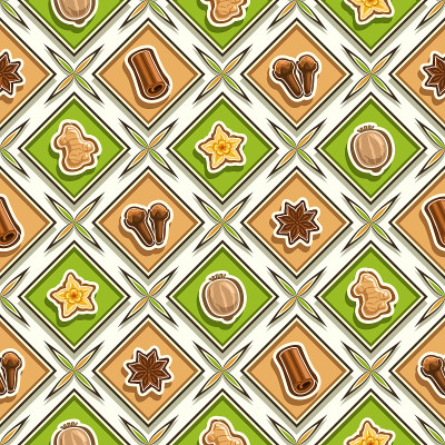 Vector Spice Seamless Pattern