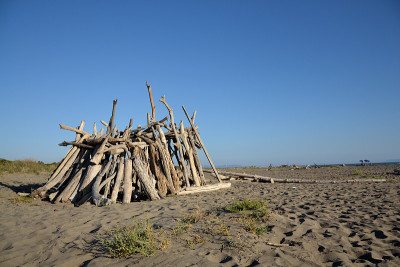 海滩上的小屋