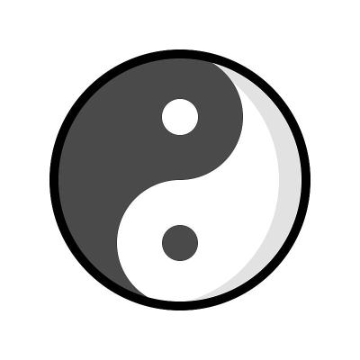 Yin yang vector, Chinese New Year related filled s