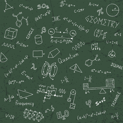 回到学校的科学公式。无缝模式。