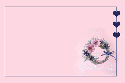 粉红色的非洲菊花环