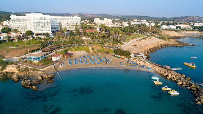 Aerial Green bay, Protaras，塞浦路斯