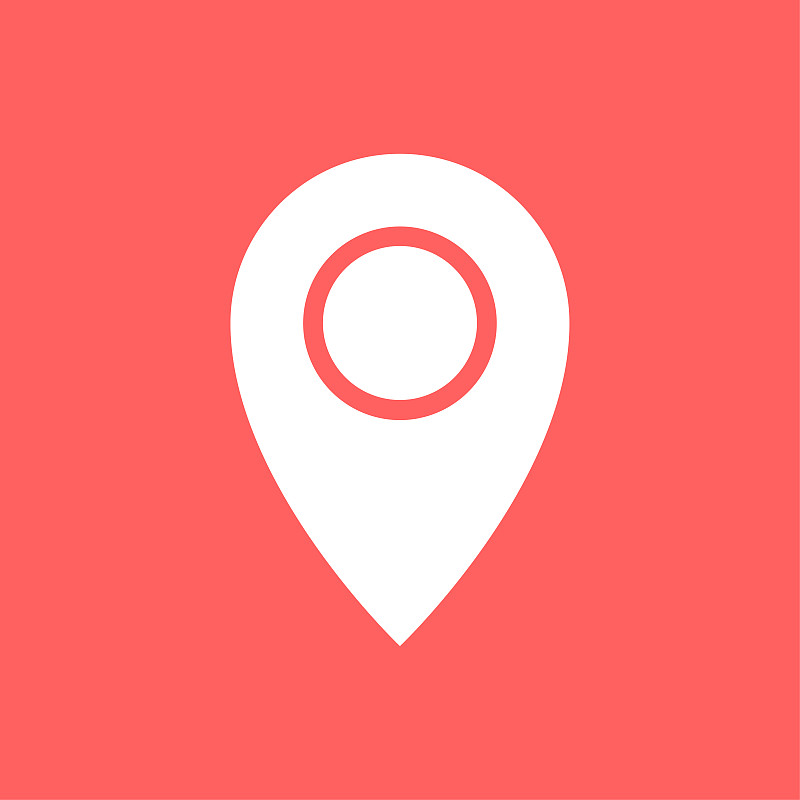 细线pin定位gps图标。几何标记平面形状元素。摘要EPS 10点说明。概念向量的迹象。_模板素材-稿定设计