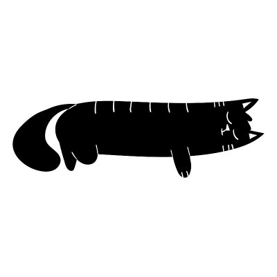 可爱的黑猫卡通人物