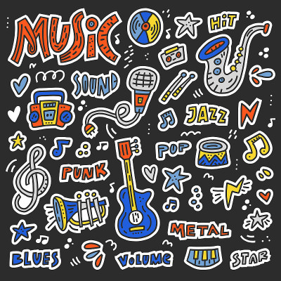 音乐涂鸦插图
