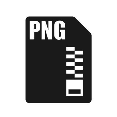 PNG黑色文件矢量图标，平面设计风格