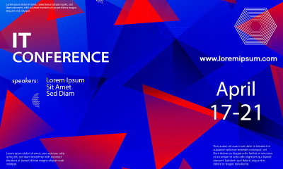 Conference announcement design template.