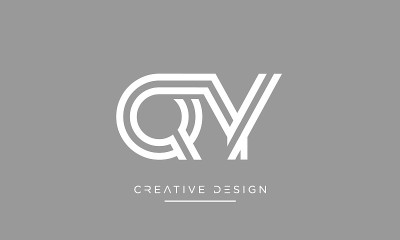 QY, YQ字母字母抽象奢侈标志图标组合