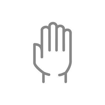 人手线图标。健康上肢标志