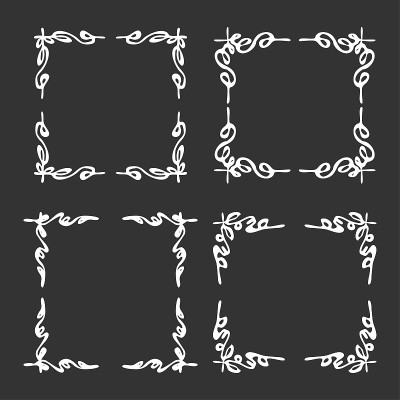 Decorative black and white frame for your design. 