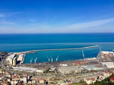 土耳其黑海地区特拉布宗城市全景