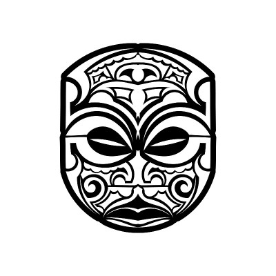 提基用作毛利人的纹身艺术。神圣的符号和符号。股票向量