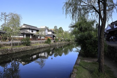 日本冈山仓城历史街区