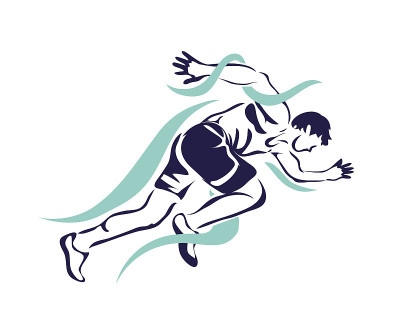 侵略性短跑运动员插图
