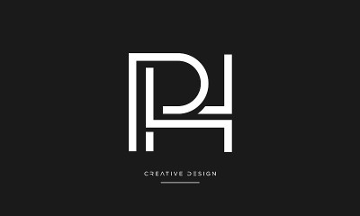 PH或HP字母字母抽象标志图标矢量模板