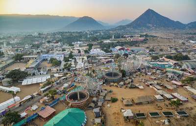 Pushkar Rajasthan from Hot Air Ballon 01