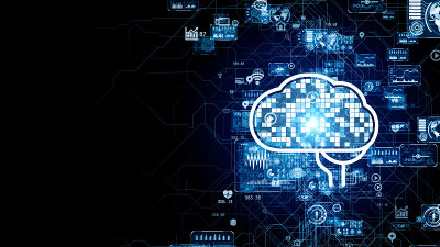 AI(人工智能)概念。通信网络。