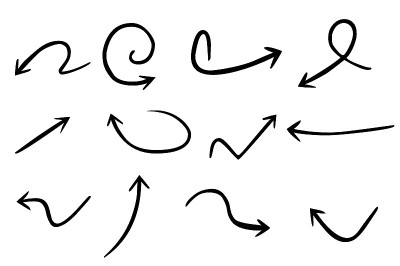 矢量箭头集手绘