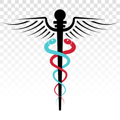Caduceus医疗符号为医疗保健和医药药房应用程序在透明的背景