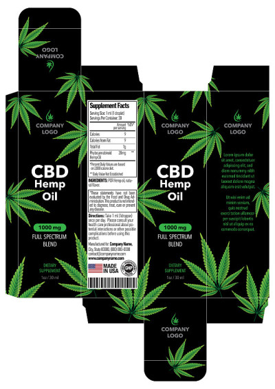 CBD油瓶盒模板设计