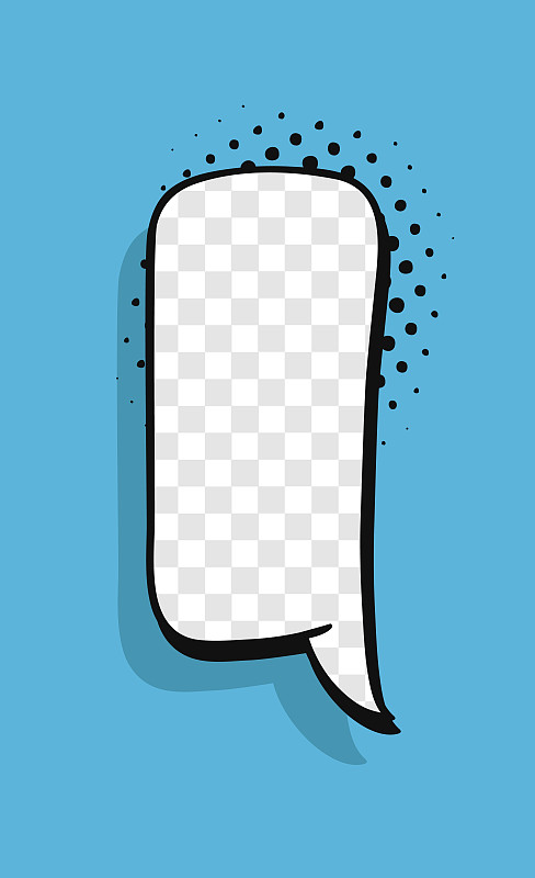 Pop art speech bubble without text and Transparent