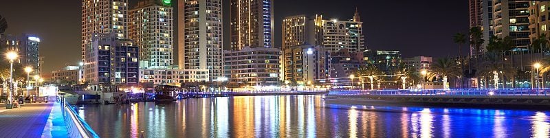大城市迪拜的建筑景观