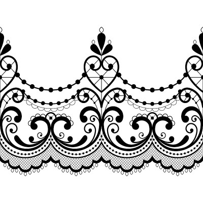Alencon French seamless lace vector pattern, openw