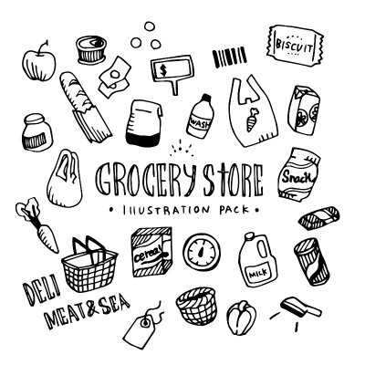 杂货店插图包