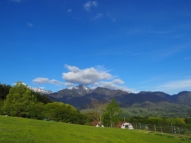 Camping field in the mountain area of Nagano prefe