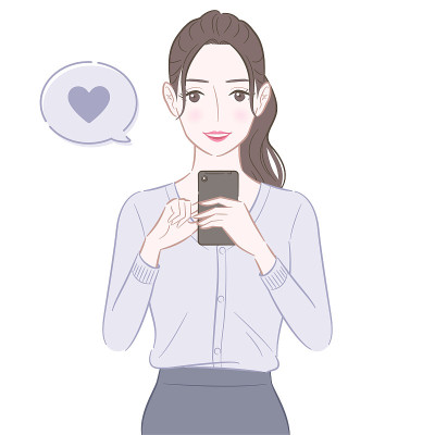 女人在智能手机上看社交网站的插图