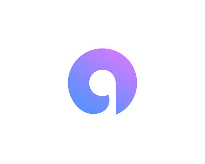 抽象字母是一种现代标志图标的设计理念。创造性的明亮渐变符号标识孤立在白色背景。矢量插图。