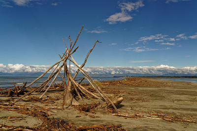 Motueka Sandspit，塔斯曼地区，新西兰。