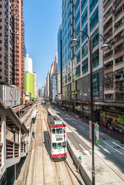 香港北角拥挤的街道