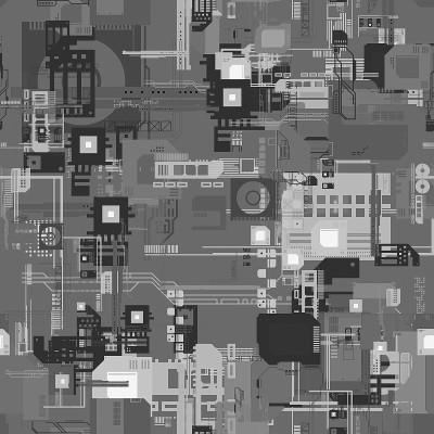 8K灰度科技城市赛博朋克位移贴图纹理3d建模