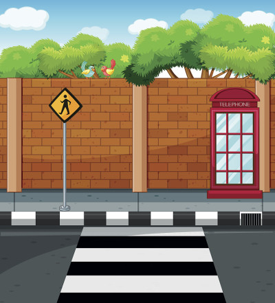 过马路的场景