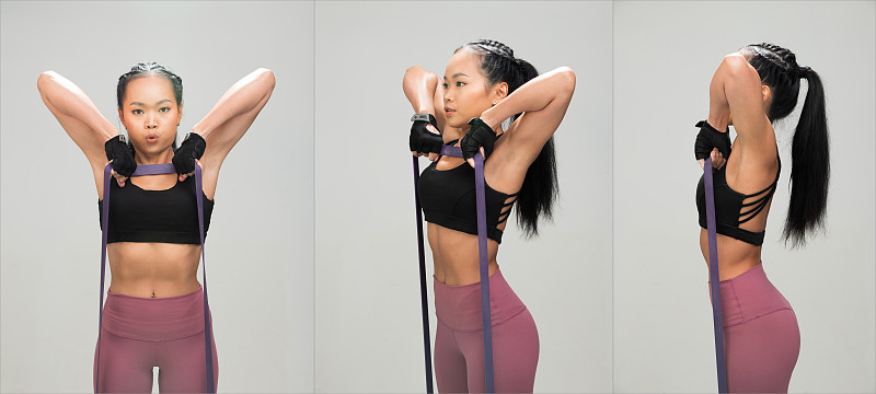 健身女性锻炼拳击重量拳
