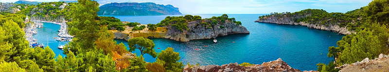 法国马赛和巴黎普罗旺斯之间的Calanque