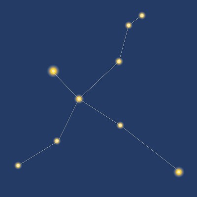 天鹅座，孤立的天鹅座，星空的概念，天文学，占星术，矢量股票插图