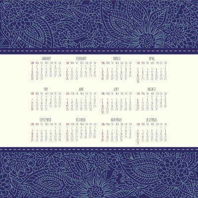 2017年月历