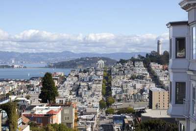 Coit Tower with House