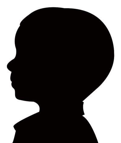 一个男孩头部轮廓矢量