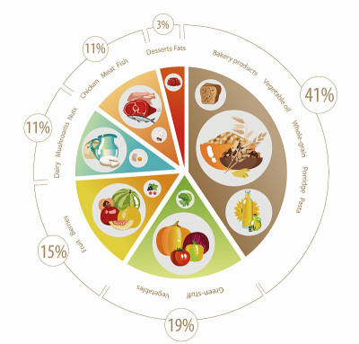 食物金字塔饼状图