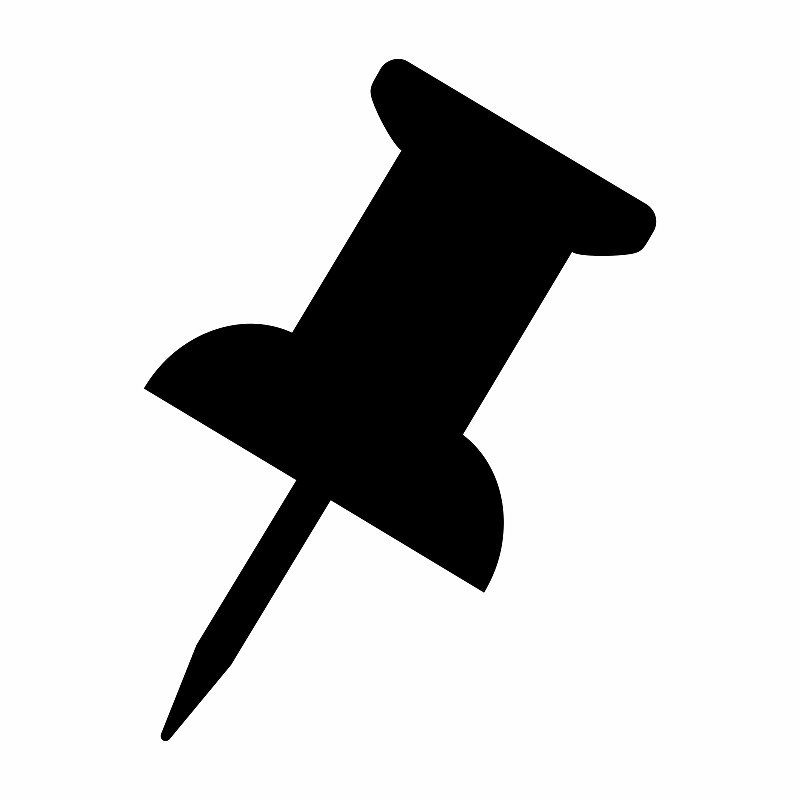 黑色图钉图标