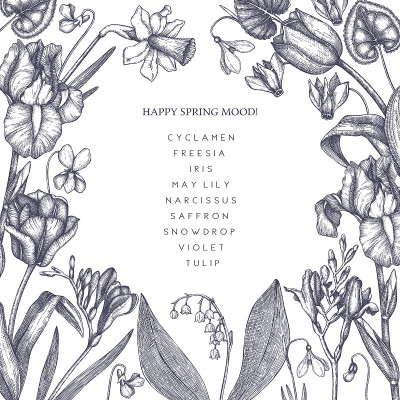 Spring flowers design