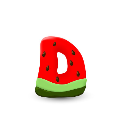 西瓜字母D
