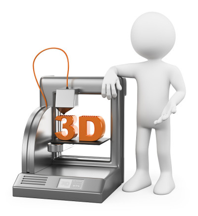 3 d白人。打印机熔融沉积